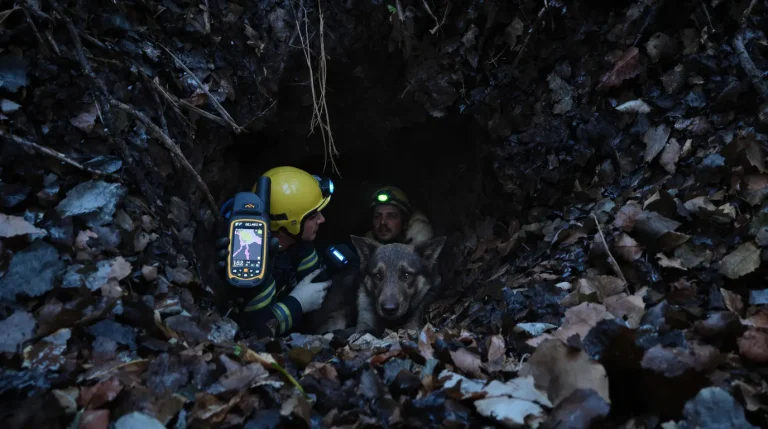 Coincée dans un terrier de blaireau lors d’une battue, une chienne de chasse sauvée après intervention