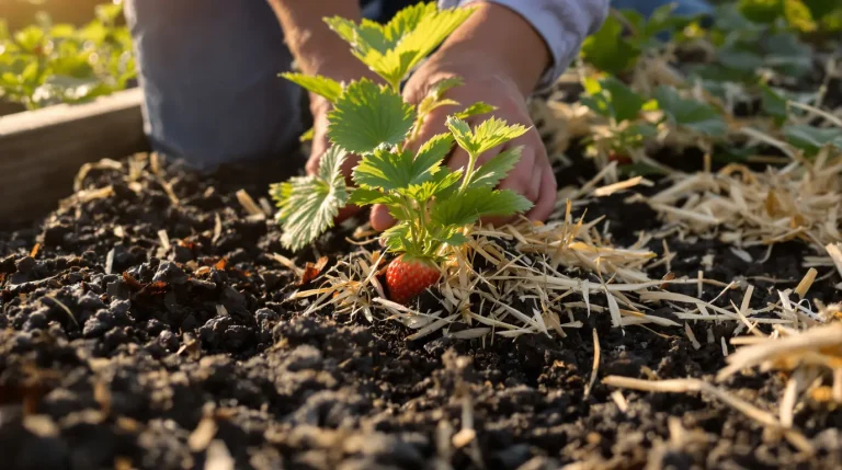 Fraisiers : le geste de printemps avec le paillage qui gâche tout l’été si vous l’oubliez