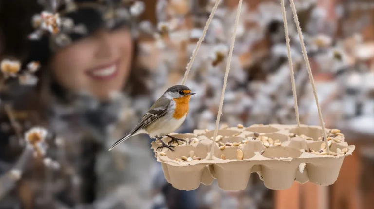Ne jetez plus vos vieilles boîtes d’œufs : elles attirent les oiseaux au jardin tout l’hiver, voici pourquoi