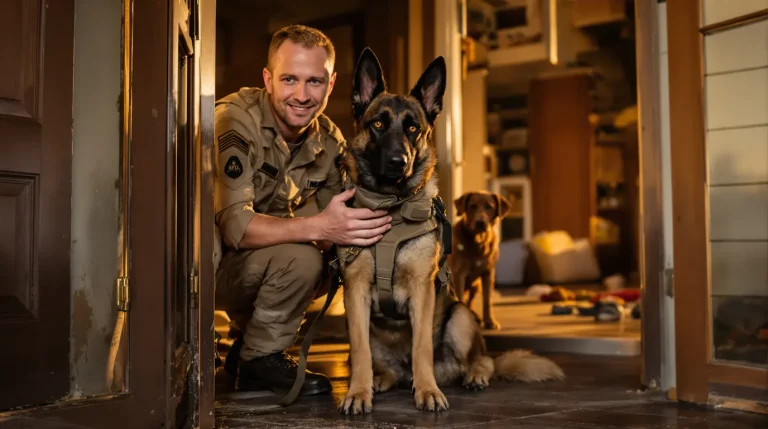 Pour rester avec le Malinois qui l’accompagnait en mission, ce maître-chien choisit de l’adopter