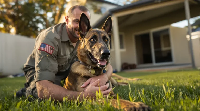 Pour rester avec son Malinois de mission, ce maître-chien l’adopte et lui offre une retraite dorée